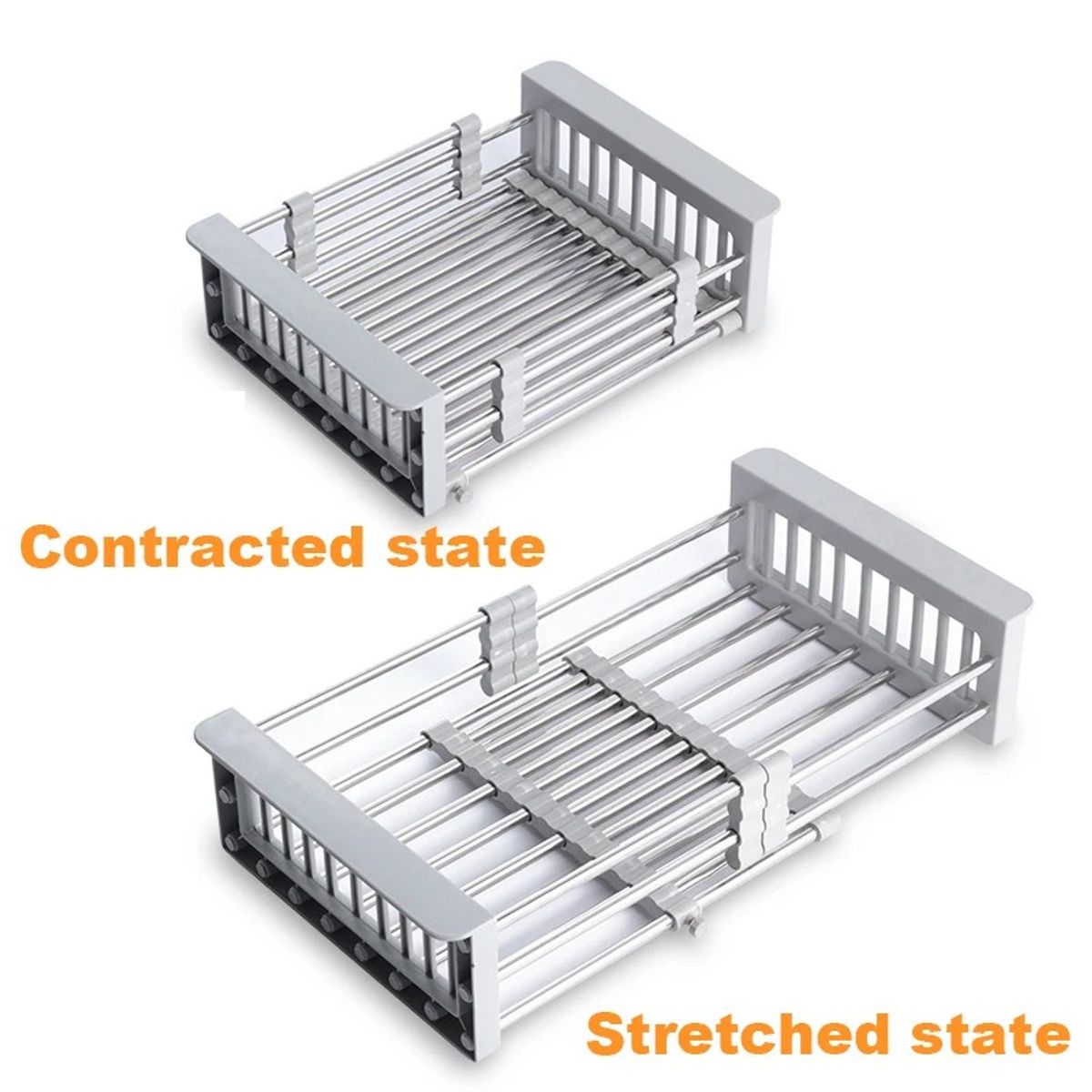GENERICO - Escurridor De Cocina De acero inoxidable Estante Retráctil