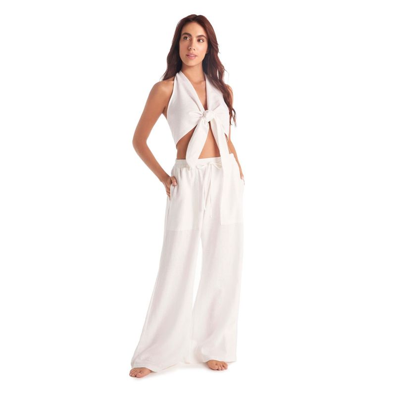 CHAMELA - Vestido De Baño Top Anudado  Blanco 43995