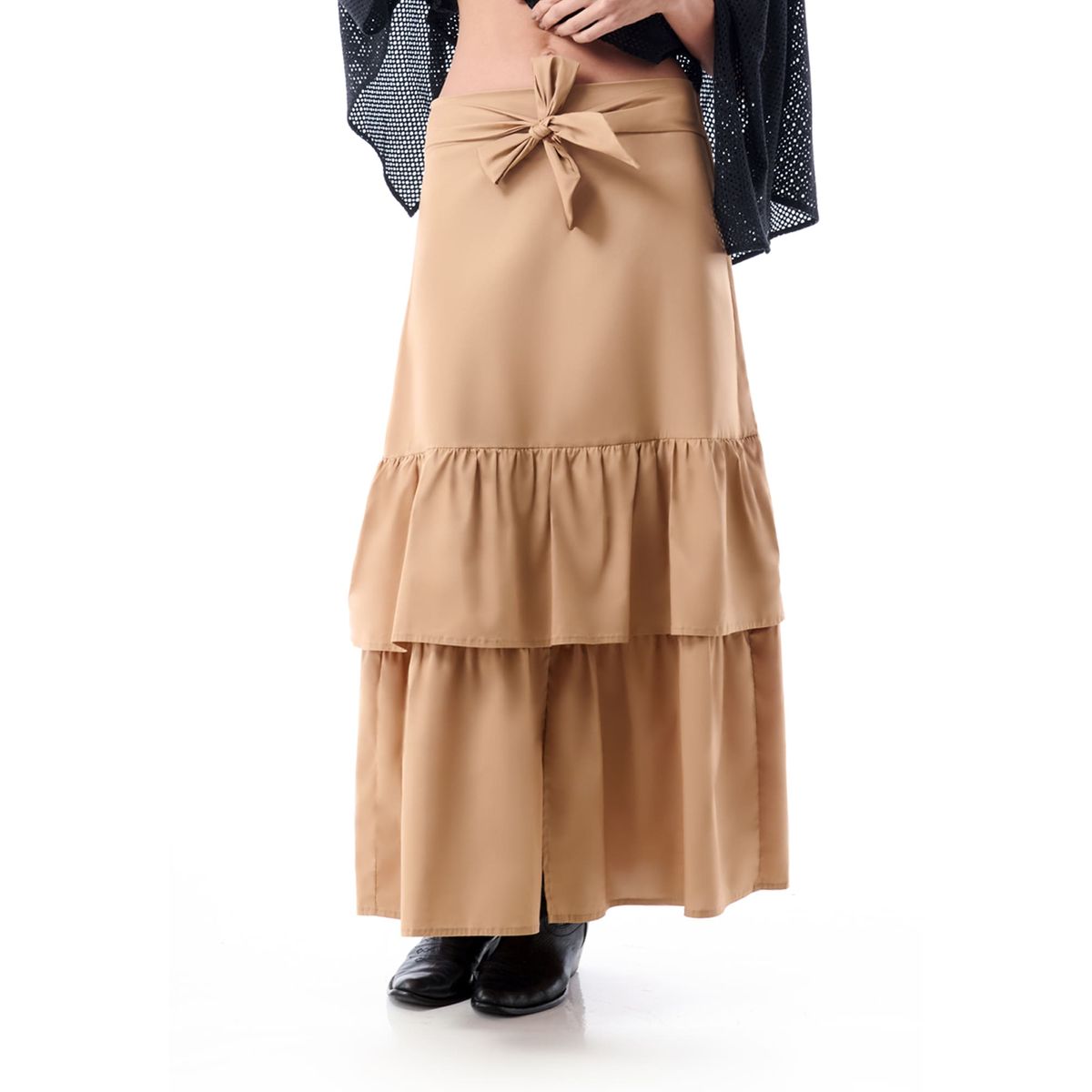 BELIFE - Falda Larga con Cinturón