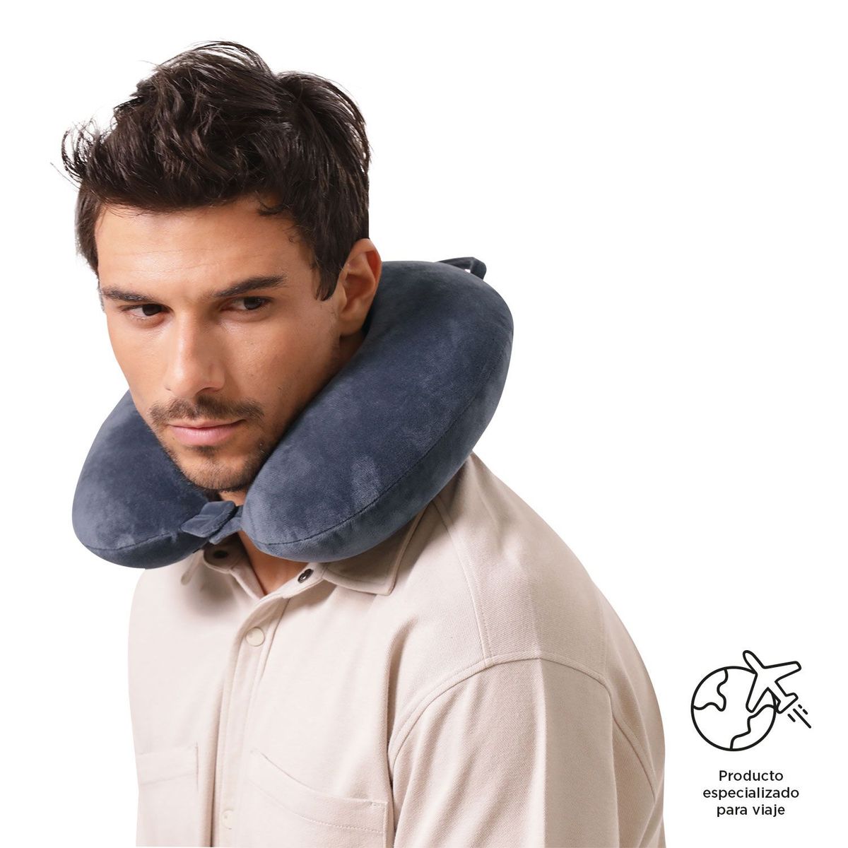 TOTTO - Almohada de viaje Memory Foam Jet Pillow Azul