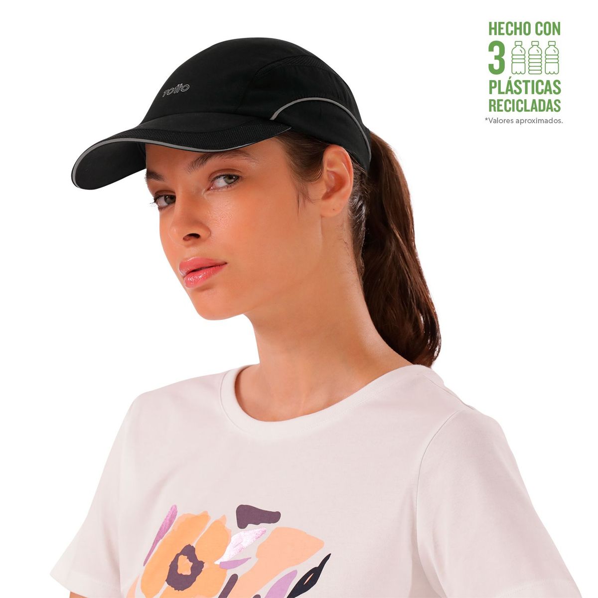 TOTTO - Gorra Beisbolera Lerida con Filtro UV Negra