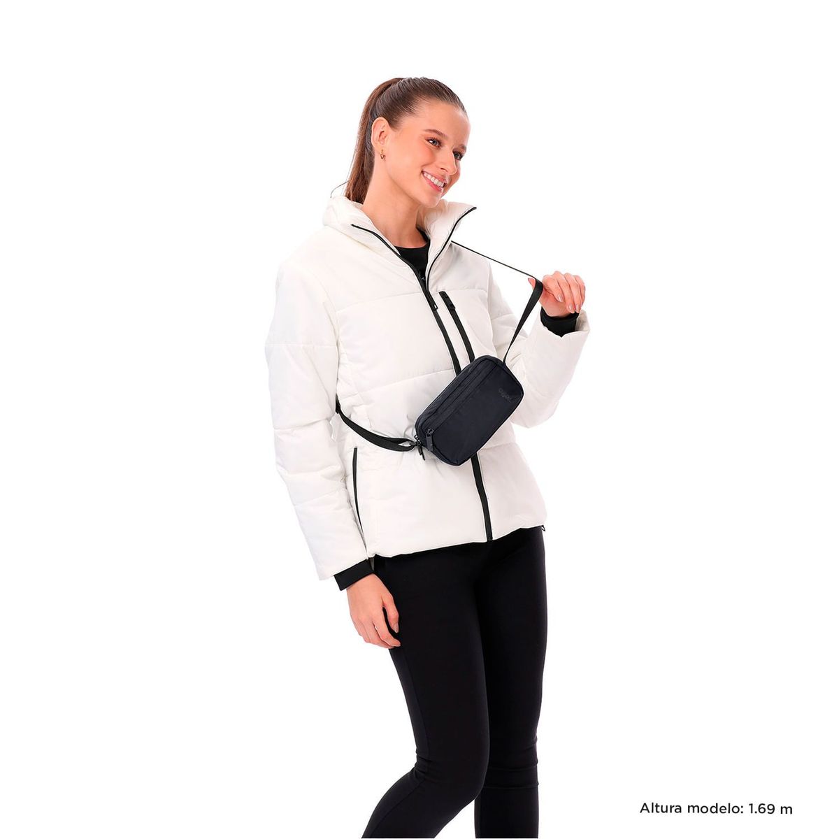 TOTTO - Bolso para Mujer Bombo Crossbody Negro