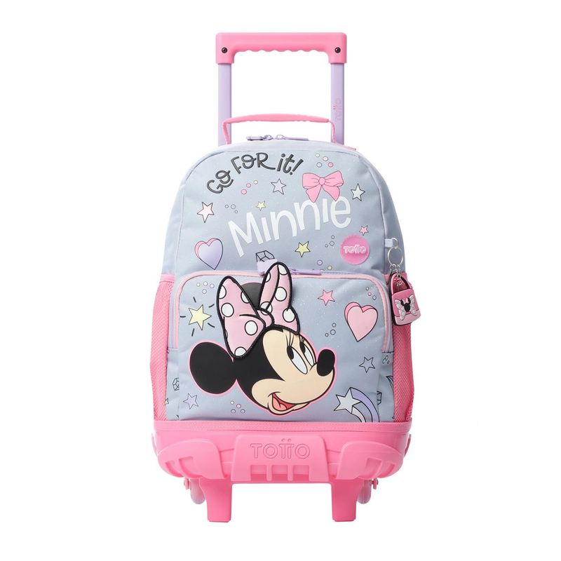TOTTO - Morral con ruedas Niña Minnie Mediano Gris