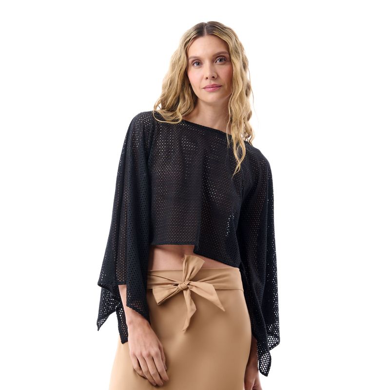 BELIFE - Blusa Manga Larga Negra