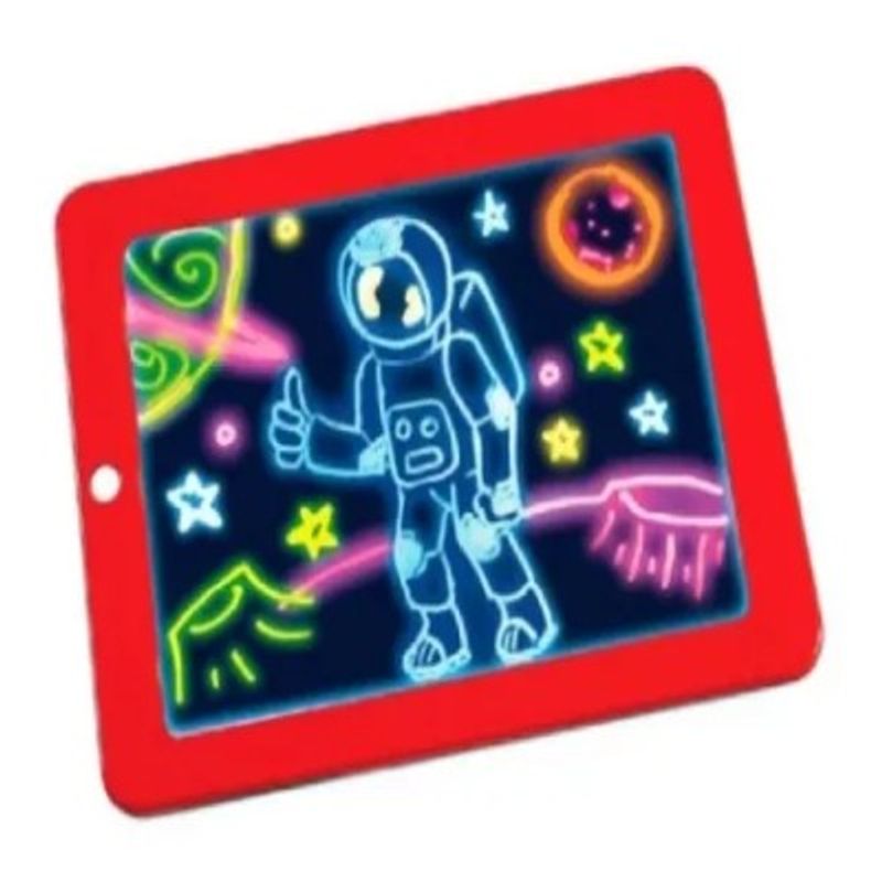 GENERICO - Tabla Luz Led Para Dibujo Magic Pad + Marcadores + Plantilla