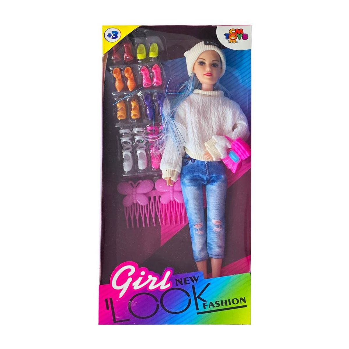 GENERICO - Muñeca Happy Moda Abrigo Coleccion Zapatos Acesorios Juguete