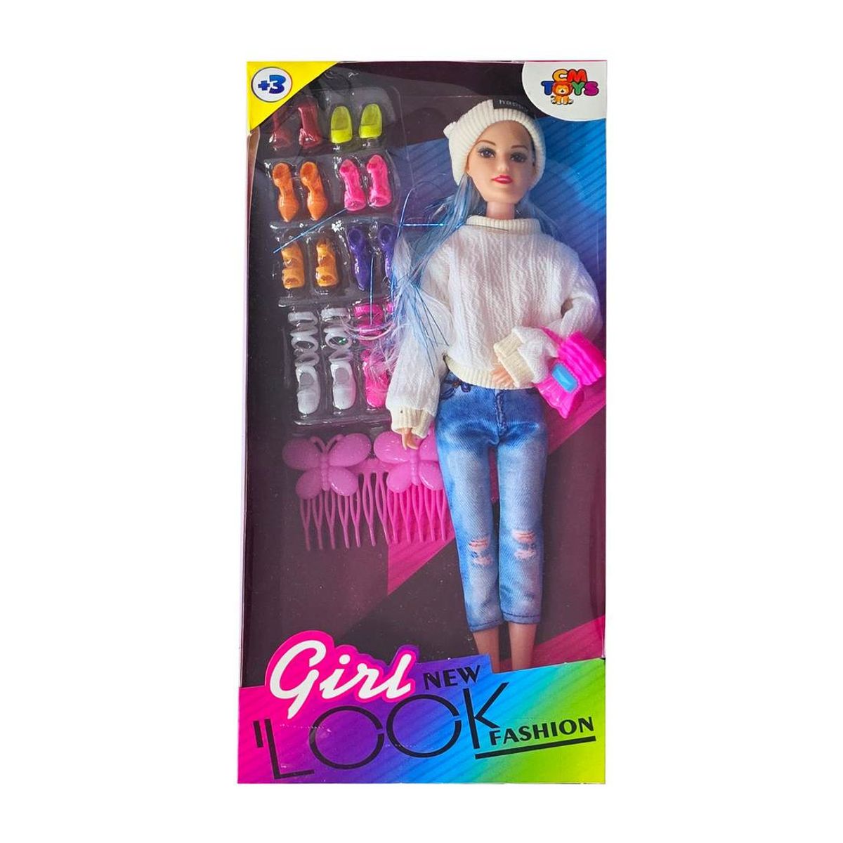 GENERICO - Muñeca Happy Moda Abrigo Coleccion Zapatos Acesorios Juguete