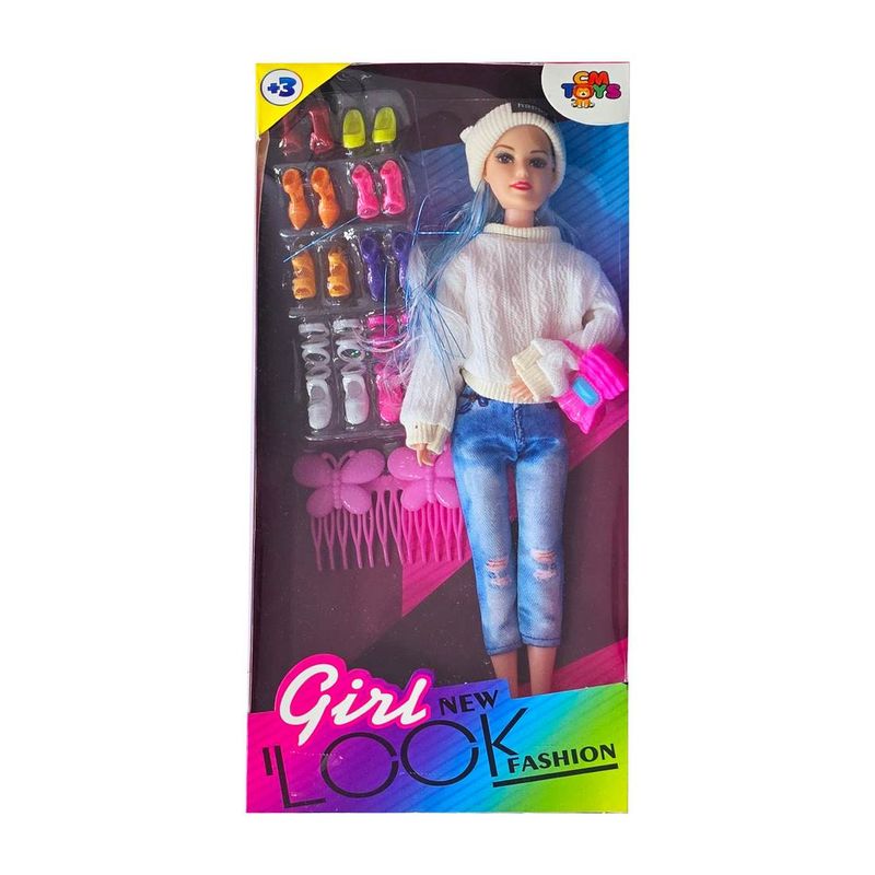 GENERICO - Muñeca Happy Moda Abrigo Coleccion Zapatos Acesorios Juguete