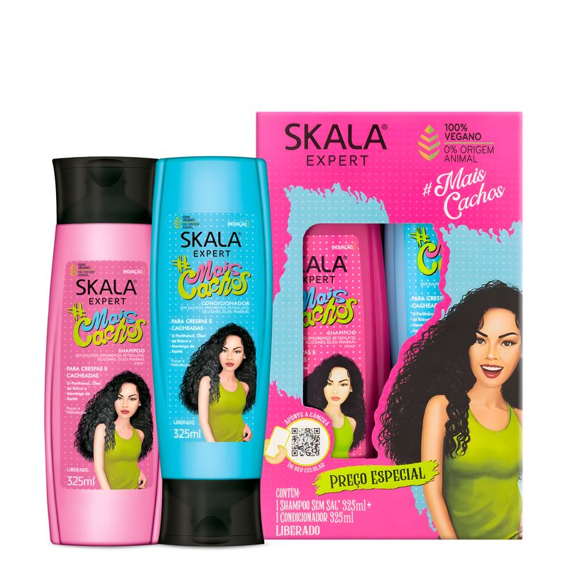SKALA - Kit Mais Cachos Shampoo + Acondicionador 325ml