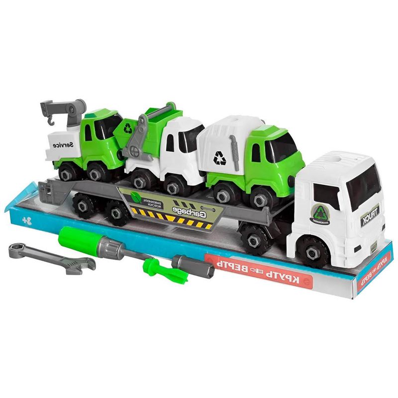 GENERICO - Camión Tractomula Niñera De Vehiculos Armable Recoleccion