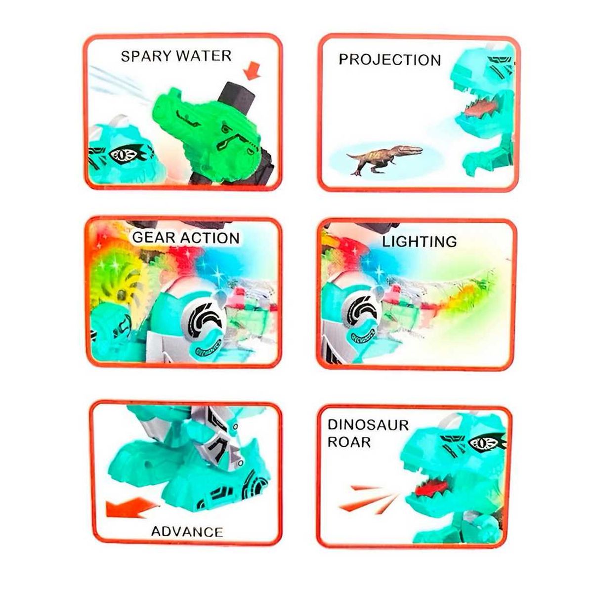 GENERICO - Robot Tiranosaurio Dino Rex Luz Sonido Movimiento Proyector