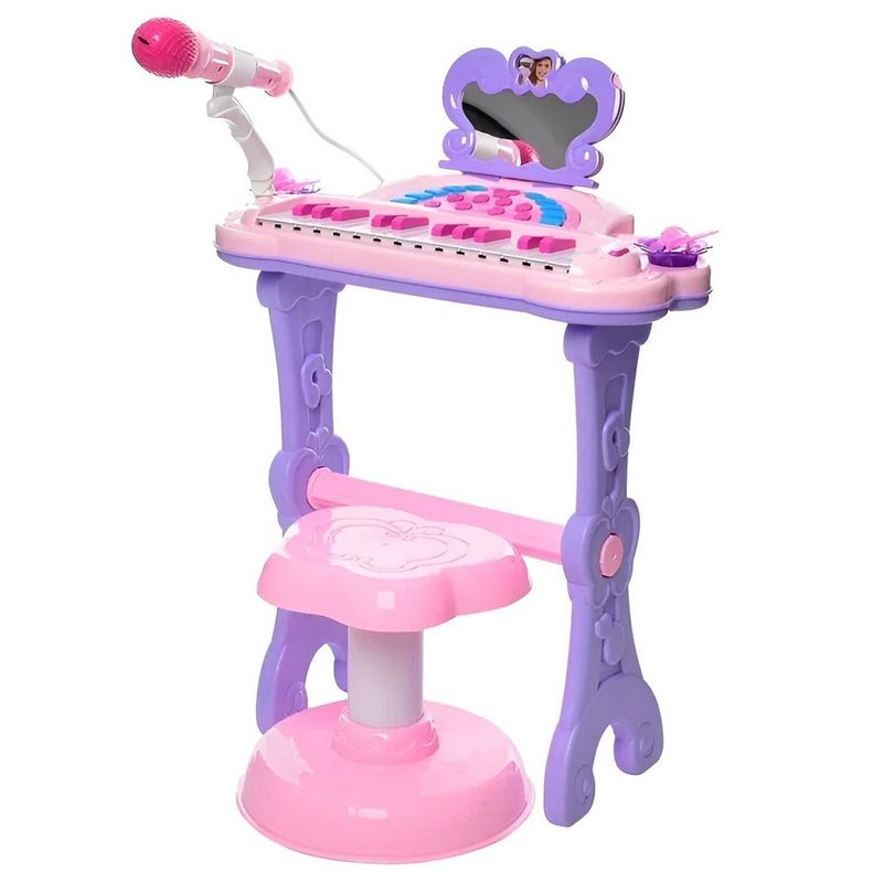 GENERICO - Piano Organeta Teclado Musical Mesa Niña Interactivo + Silla