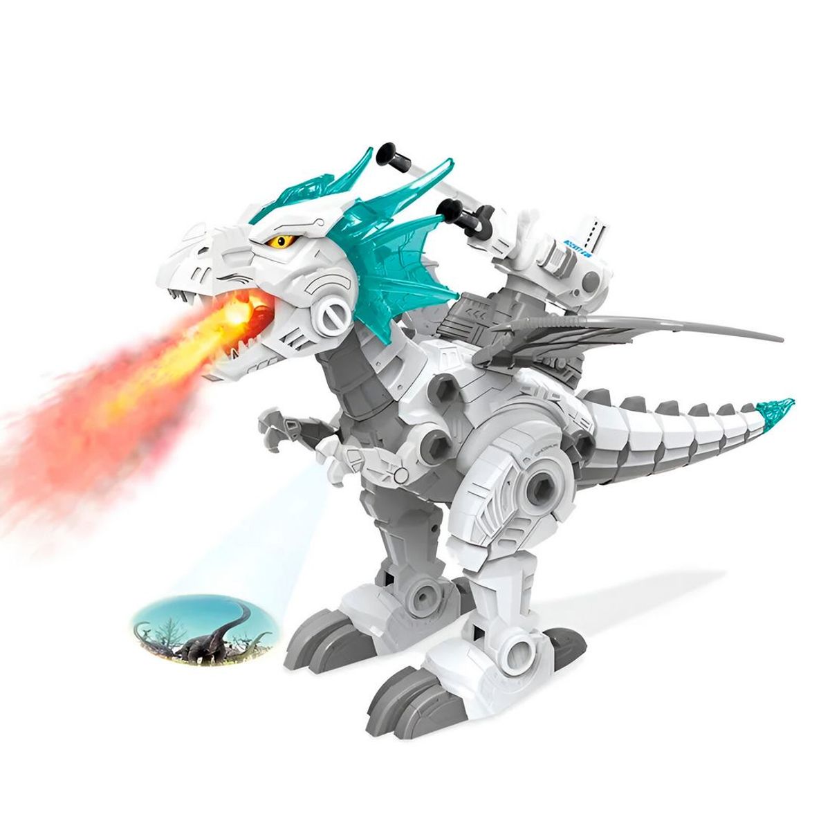 GENERICO - Dragón Dinosaurio Movimiento Luces Sonidos Control Lanzador