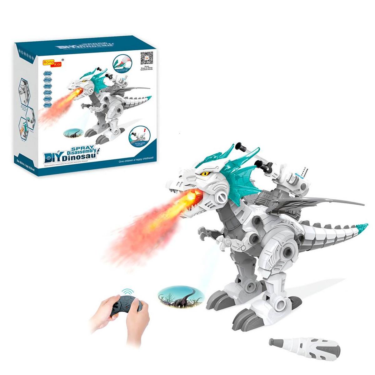 GENERICO - Dragón Dinosaurio Movimiento Luces Sonidos Control Lanzador