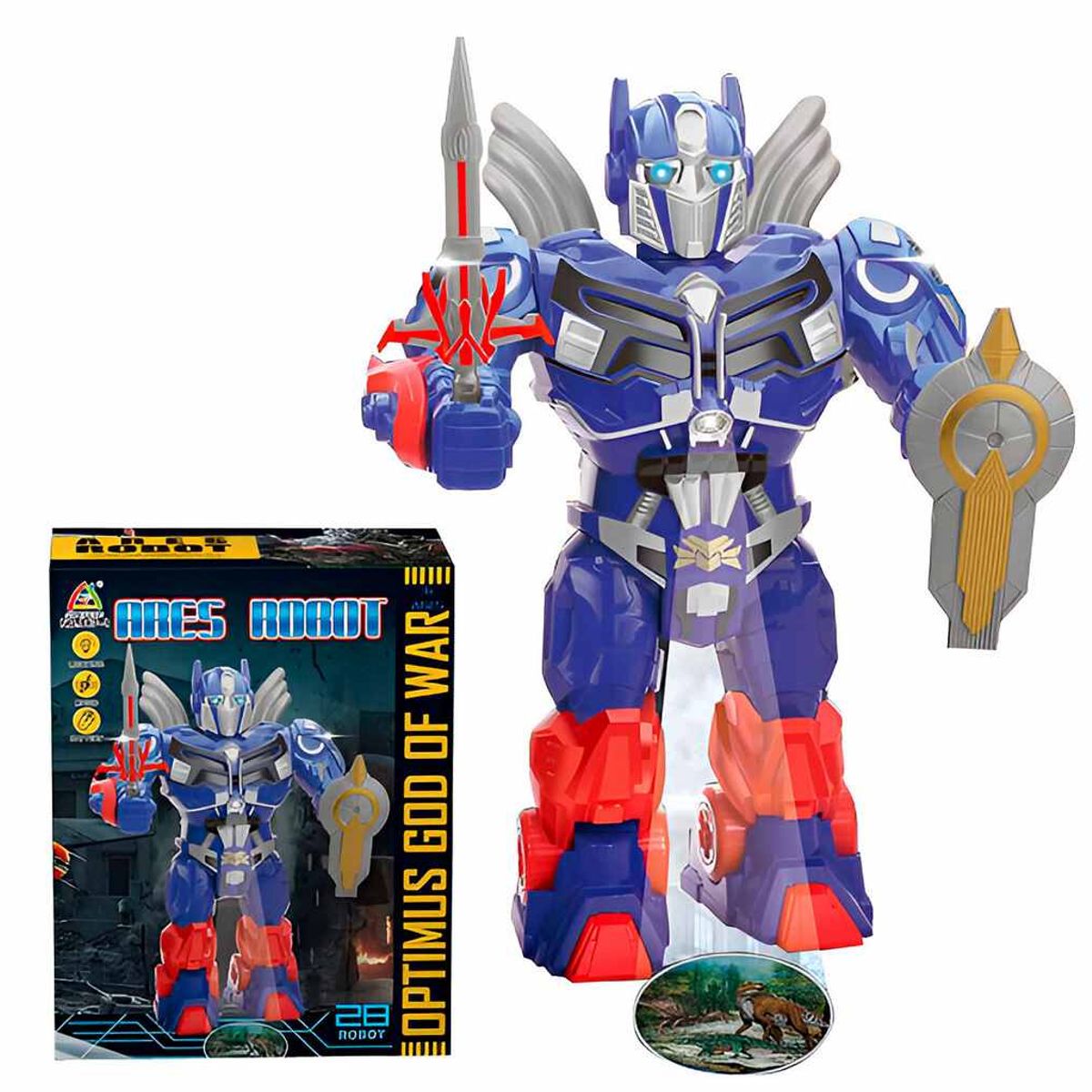 GENERICO - Juguete Robot Transformers Optimus Prime Sonido Movimiento