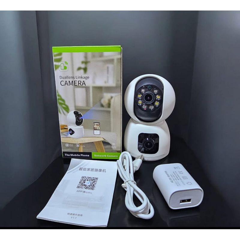 GENERICO - Camara De Seguridad Doble Lente Wifi gira 360°