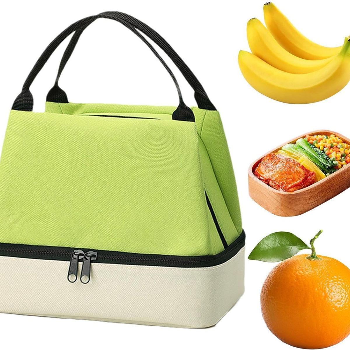 GENERICO - Bolso Porta Comidas Almuerzo Térmico Aluminio Doble Capa