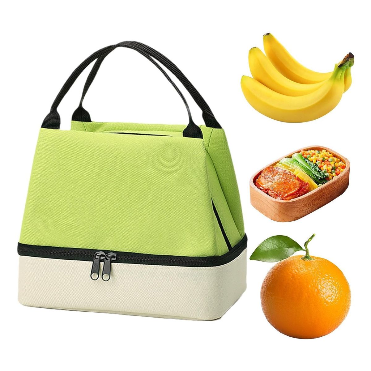 GENERICO - Bolso Porta Comidas Almuerzo Térmico Aluminio Doble Capa