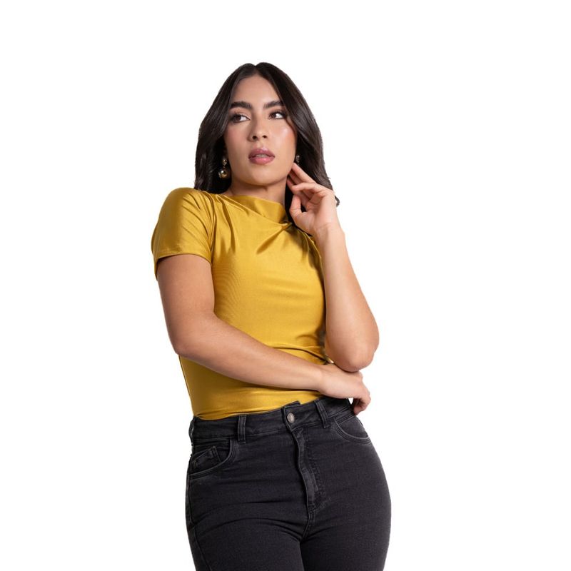 LEC LEE - Camiseta para mujer color mostaza