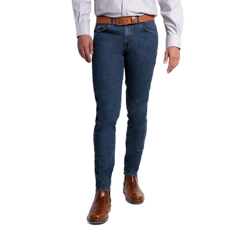 LEC LEE - Jean Skinny para hombre color índigo oscuro