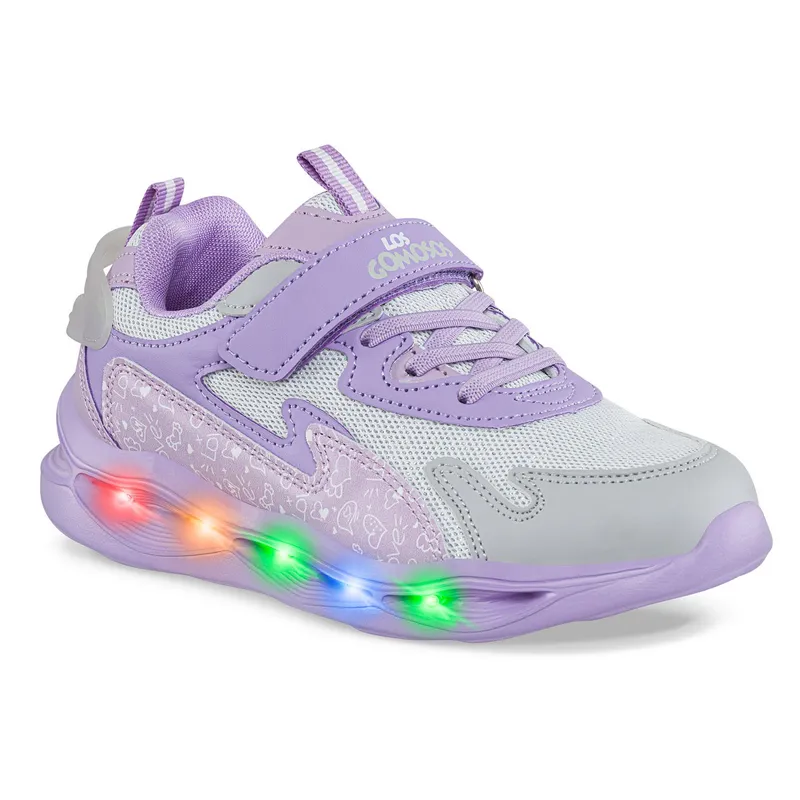 LOS GOMOSOS - Tenis Luces Nula Lila Los Gomosos para Niña
