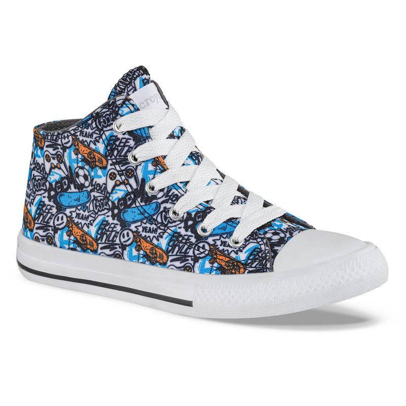 CROYDON - Tenis Casuales Krabs Alto Azul para Niño Croydon