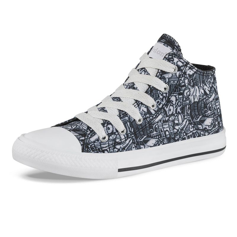 CROYDON - Tenis Casuales Krabs Alto Negro para Niño Croydon