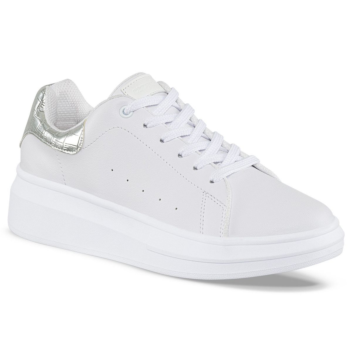CROYDON - Tenis Urbanos Siena Blanco-Plata Croydon para Mujer