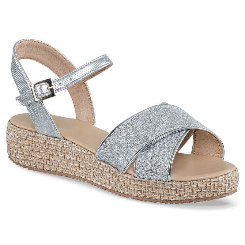 LOS GOMOSOS - Sandalias Tacón Silvina Plata para Niña Los Gomosos