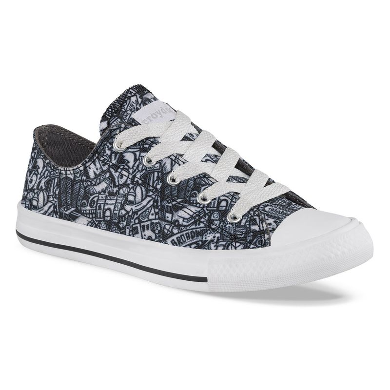 CROYDON - Tenis Casuales Krabs Bajo Negro para Niño Croydon