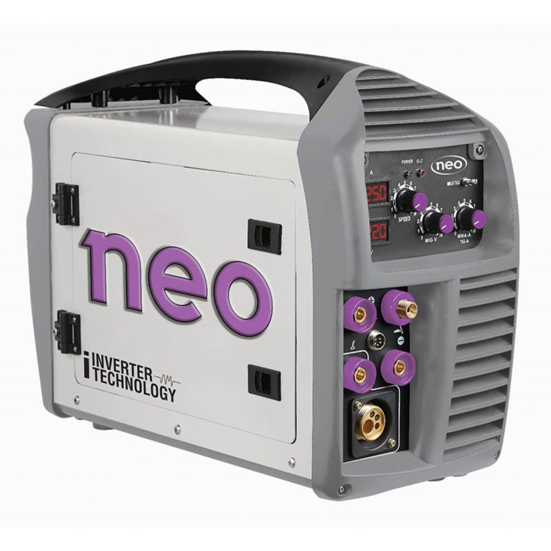 NEO - Soldador Inverter Industrial 3en1 250a Mig Tig Mma Bi-v Neo