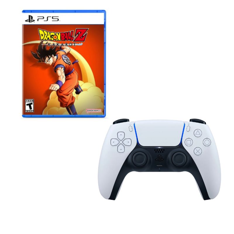 PLAYSTATION - Control Playstation 5 Blanco Con Juego Dragon Ball Z Kakarot PS5