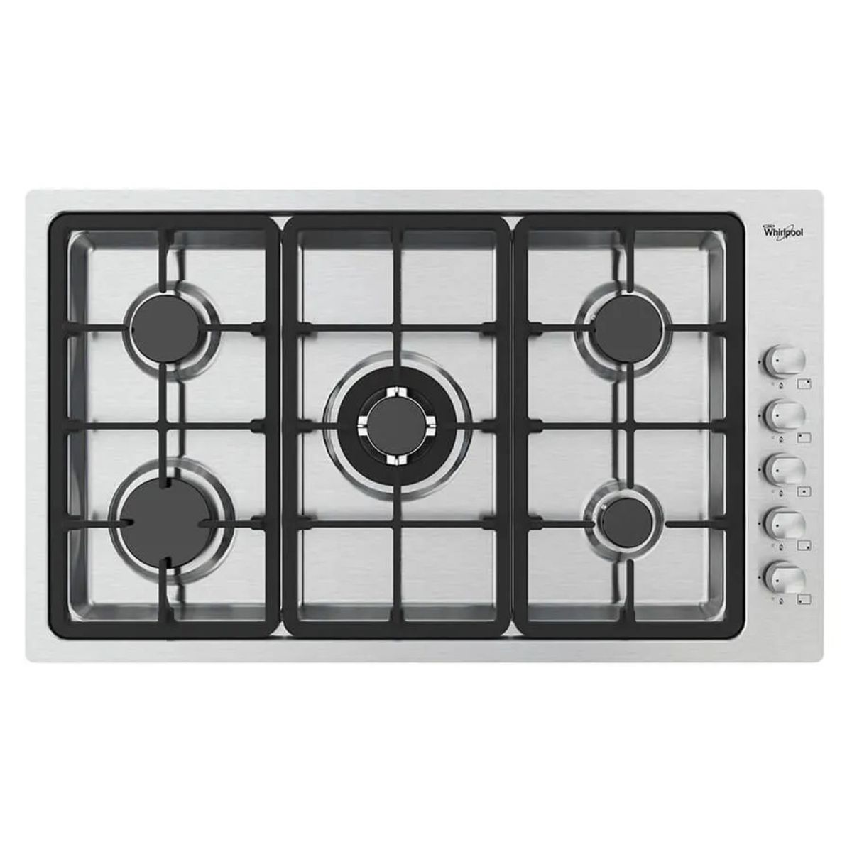 WHIRLPOOL - Estufa WHIRLPOOL 86 cm 5 Puestos Gas Propano WP3550S Gris