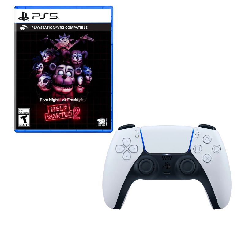 PLAYSTATION - Control Playstation 5 Blanco Con Juego Five Nights at Freddys Security Breach Ps5
