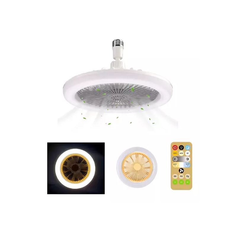 SKY - Ventilador De Techo E27 De Con Lámpara Y Control Remoto Colo