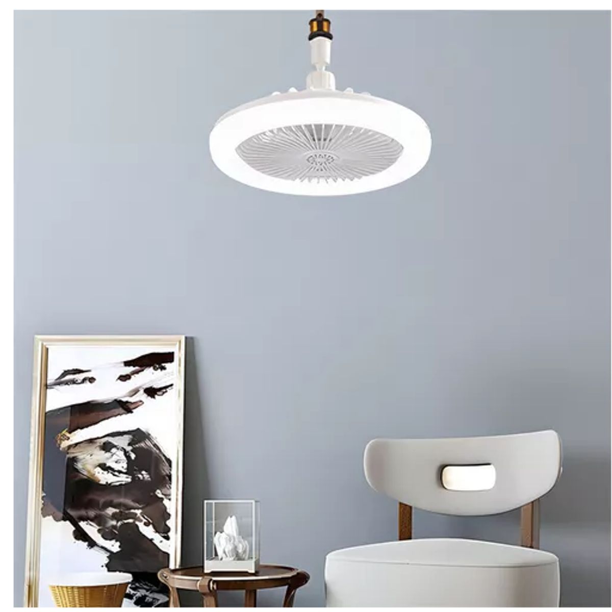 SKY - Ventilador De Techo E27 De Con Lámpara Y Control Remoto Colo