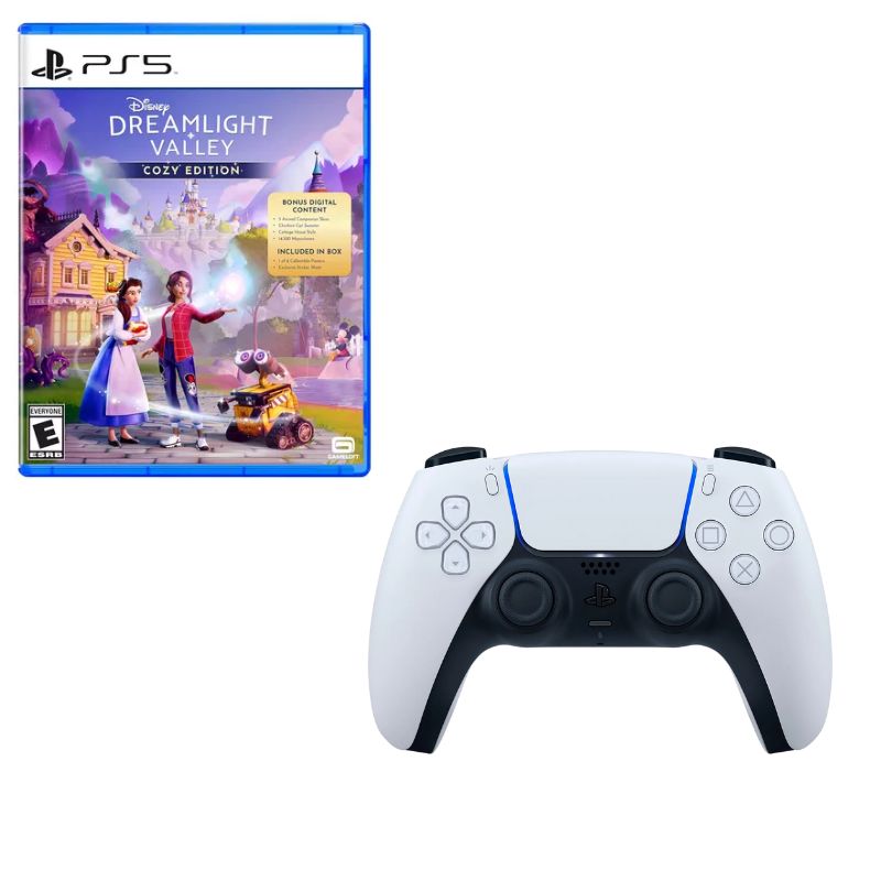 PLAYSTATION - Control Playstation 5 Blanco Con Juego Disney Ps5