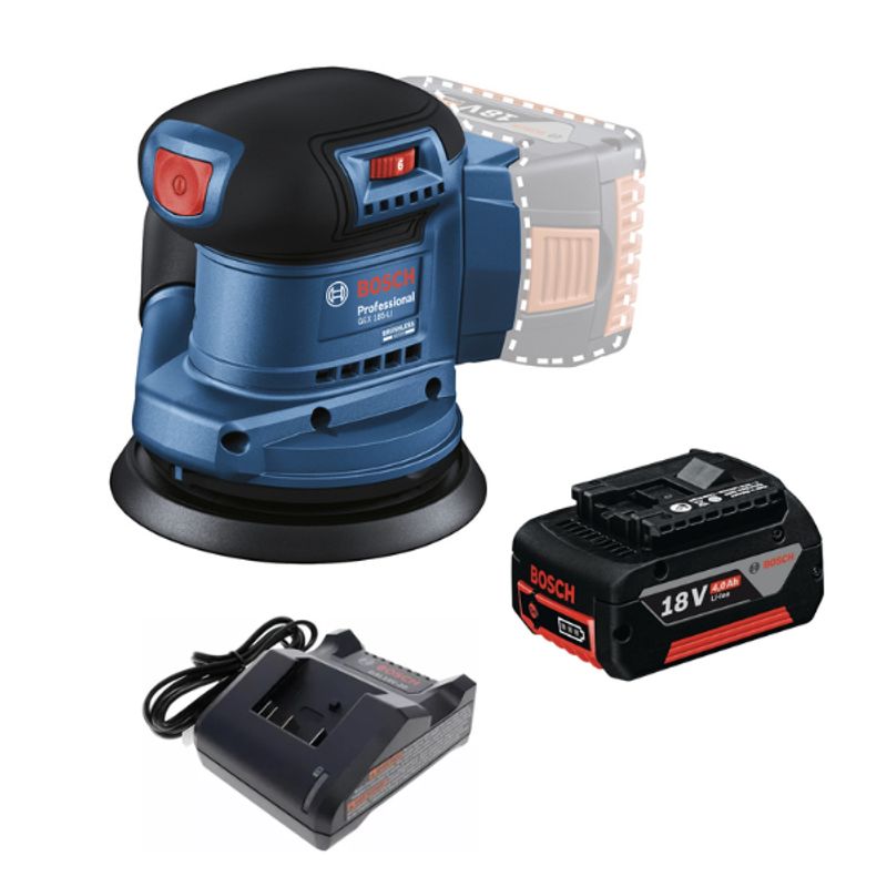 BOSCH - Lijadora Roto Orbital Inalámbrica De 125mm 18v Bosch Gex 185-li