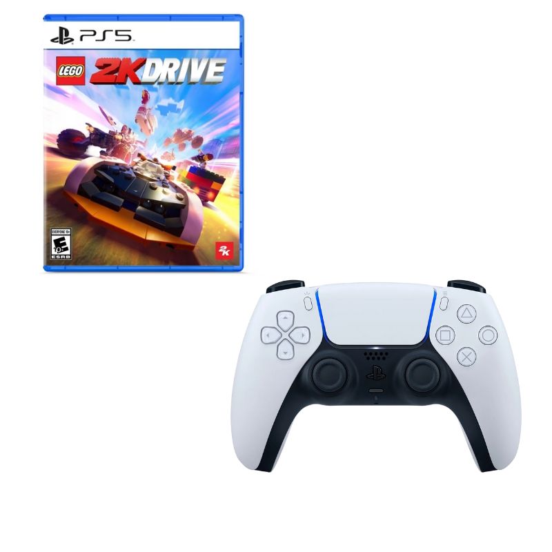 PLAYSTATION - Control Playstation 5 Blanco Con Juego Lego 2k Drive Ps5