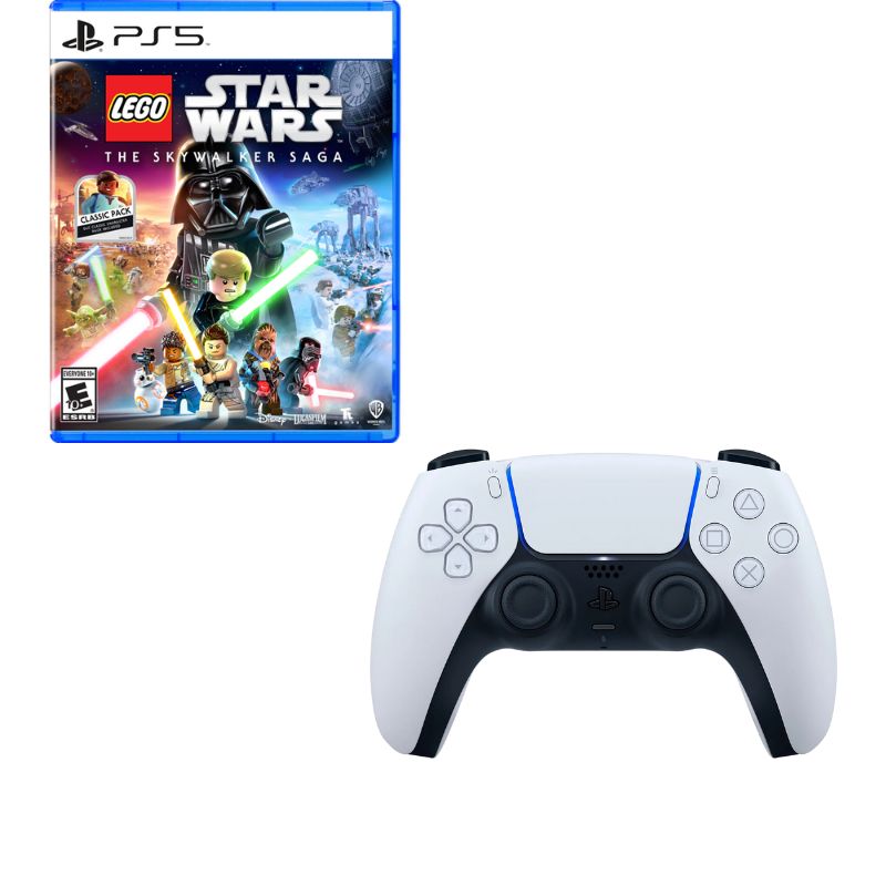 PLAYSTATION - Control Playstation 5 Blanco Con Juego Lego Stars Wars Skywalker PS5