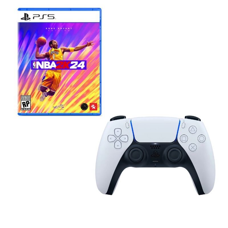 PLAYSTATION - Control Playstation 5 Blanco Con Juego NBA 2K24 Ps5