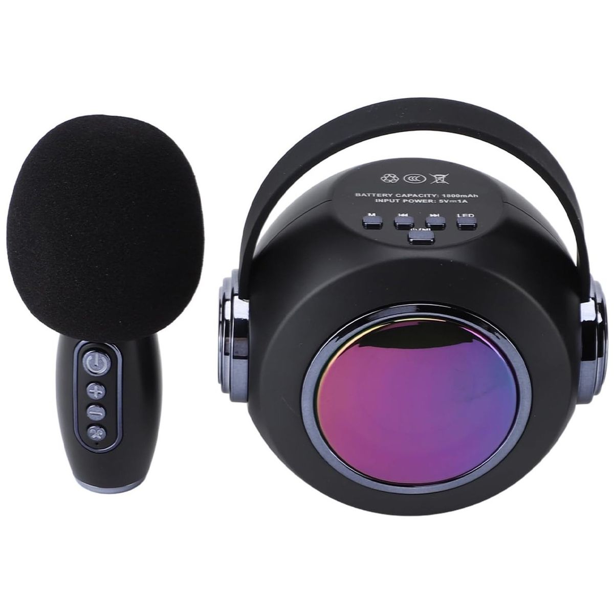 ONE PIXEL - Parlante Portátil Bluetooth Karaoke Mini Con Micrófono Inalambrico