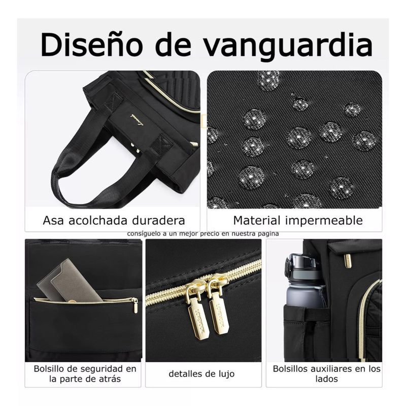 GENERICO - Bolso Morral 2 en 1 Acolchado Para Portátil - Bolso convertible