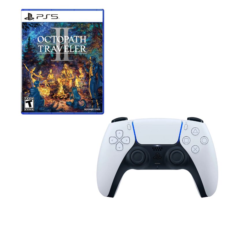 PLAYSTATION - Control Playstation 5 Blanco Con Juego Octopah Traveler Ps5