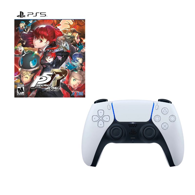 PLAYSTATION - Control Playstation 5 Blanco Con Juego Persona 5 Royal Ps5