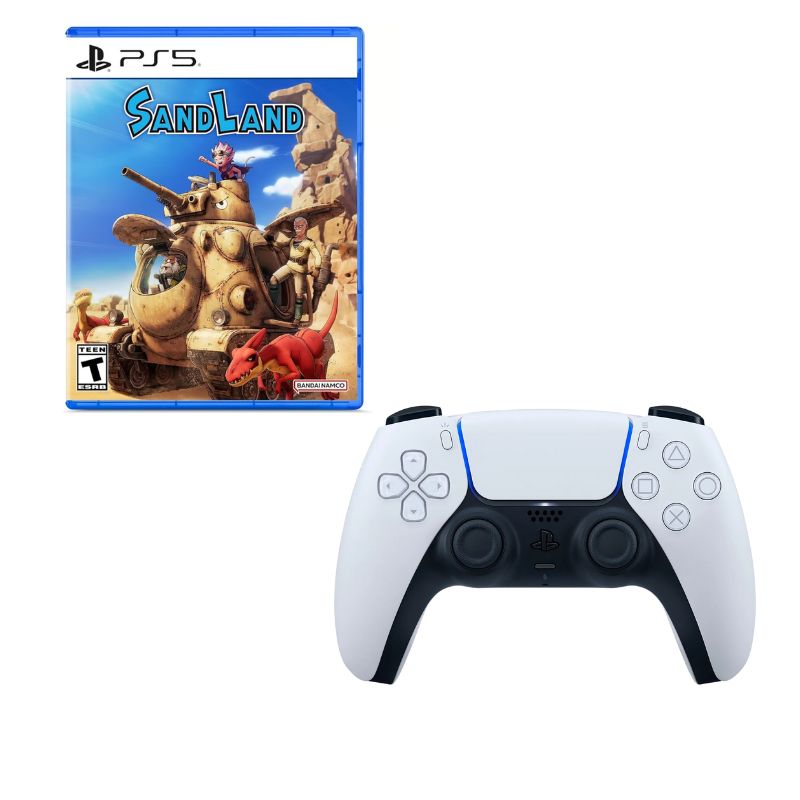 PLAYSTATION - Control Playstation 5 Blanco Con Juego Sand Land PS5