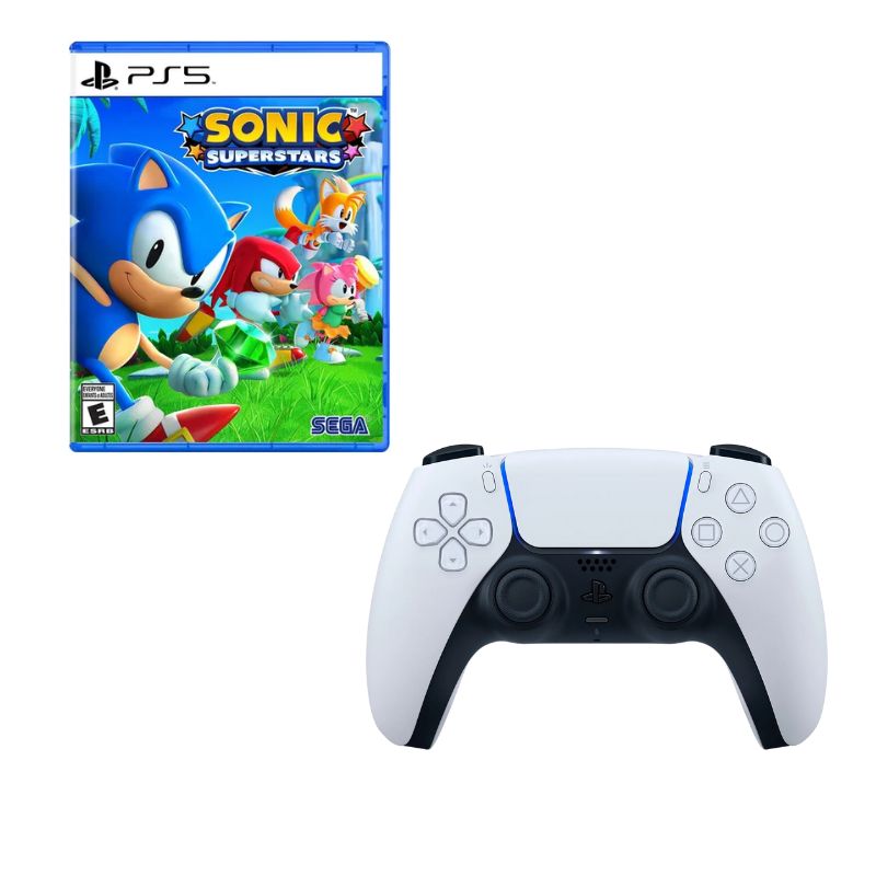 PLAYSTATION - Control Playstation 5 Blanco Con Juego Sonic Superstars  Ps5