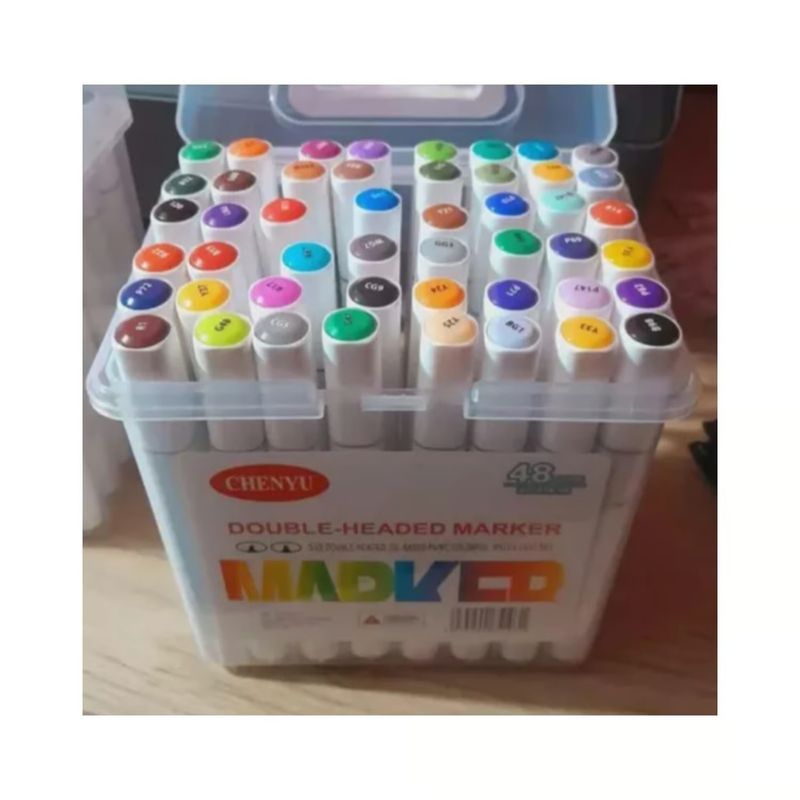 INFANTILES CAJUROMIX - Set Maleta De Marcadores Por 48 Und Doble Punta