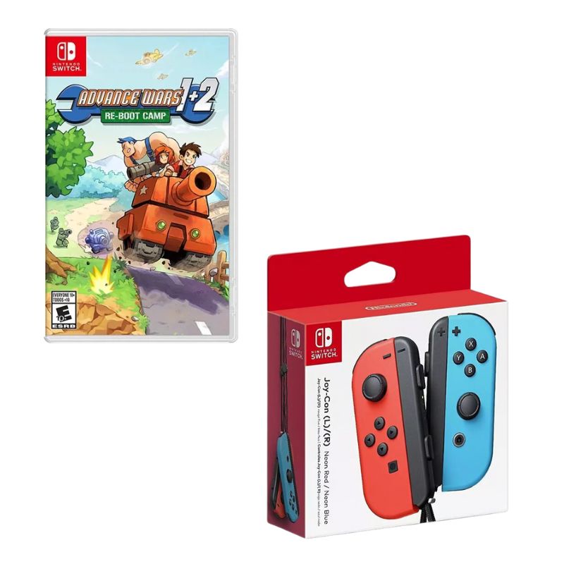 NINTENDO SWITCH - Control Nintendo Switch Joy-con Neon Con Juego Advance Wars 1 Con 2 Switch