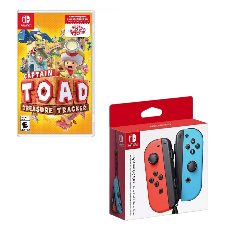 NINTENDO SWITCH - Control Nintendo Switch Joy-con Neon Con Juego Capitan Toad Switch